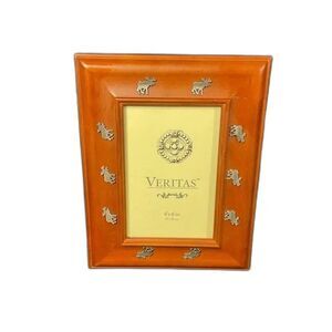 Veritas Orange and Silver Picture Frames Classic Accents NWT Sz 4 X6